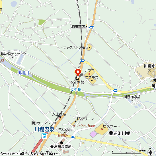 タイヤ館豊浦付近の地図